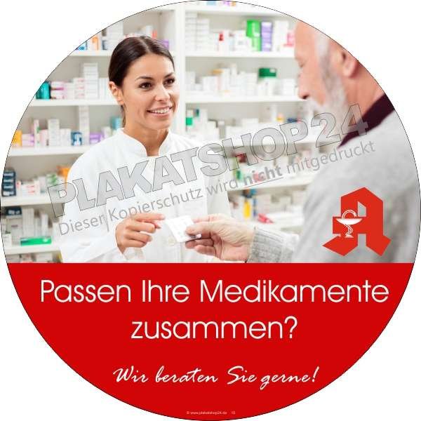 Apothekenaufkleber Medikation die passt