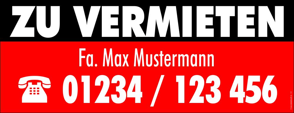 Zu vermieten Werbebanner für Immobilienmakler und Hausverwaltungen