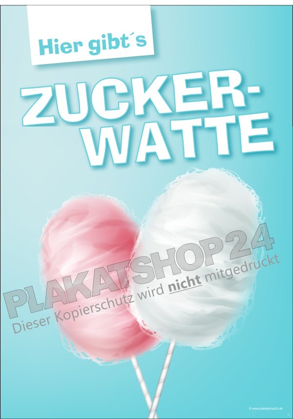 Günstiges Zuckerwatteplakat für Süßwarenstand