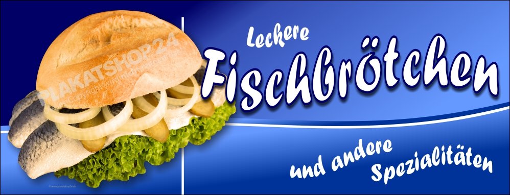 XA6713 Fischbrötchen-Banner für Fischbrötchen-Reklame