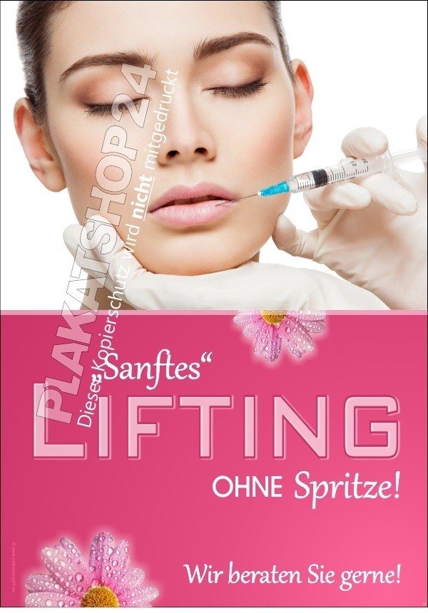 Kosmetikposter Sanftes Lifting ohne Spritze