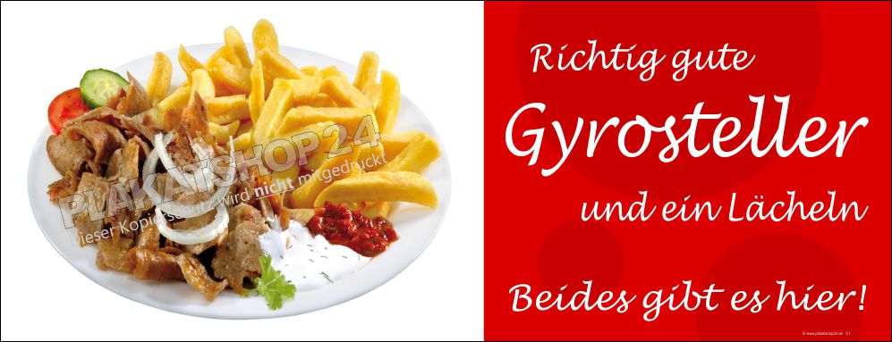 Werbebanner für Gyrosteller