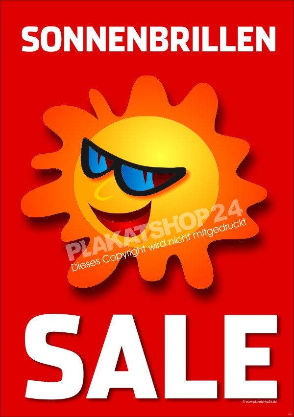 Sale-Poster für die Augenoptiker-Werbung