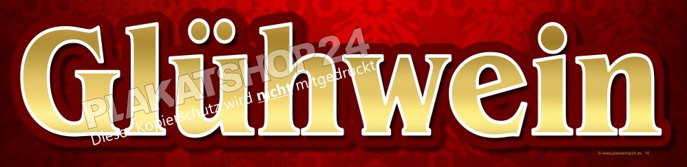 Schriftzug Glühwein als Klebefolie
