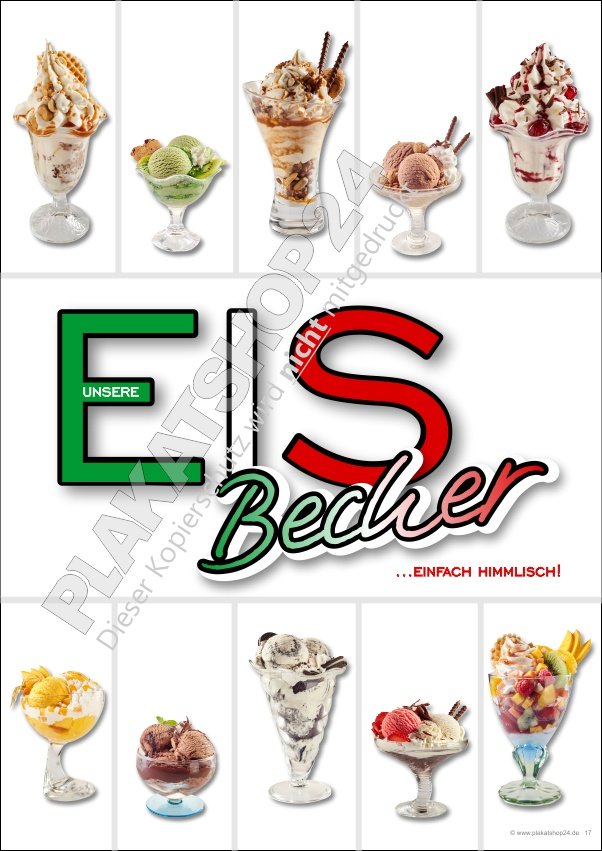 eisplakat1DxY5dX2lYEXj Werbeposter Eisbecher Eisschalen