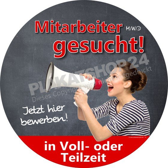 Werbefolie Mitarbeiter gesucht