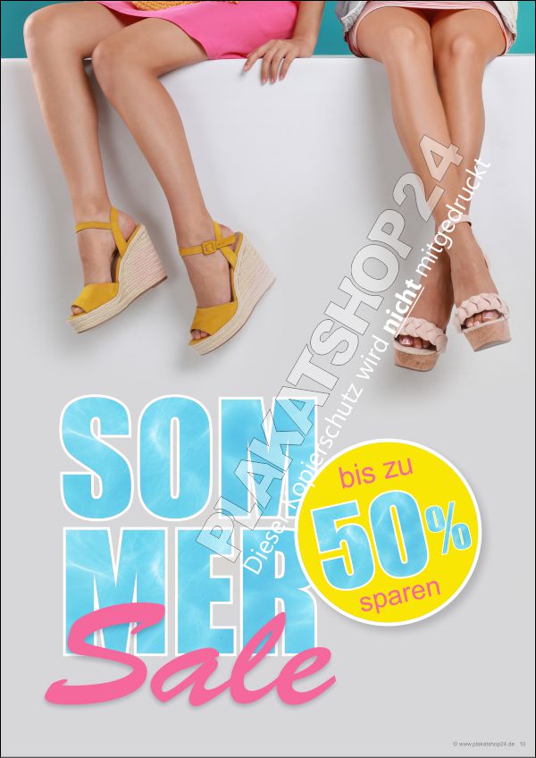 Saleplakat Sommerrabatte