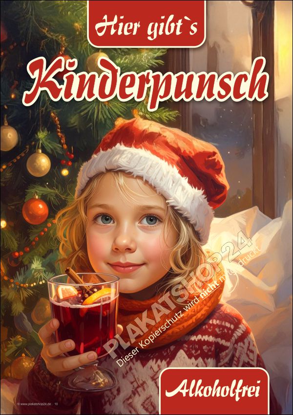 Plakatwerbung für Kinderpunsch