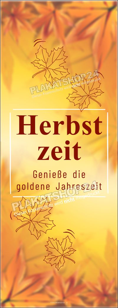 Dekobanner Herbstzeit für die Herbstdekoration