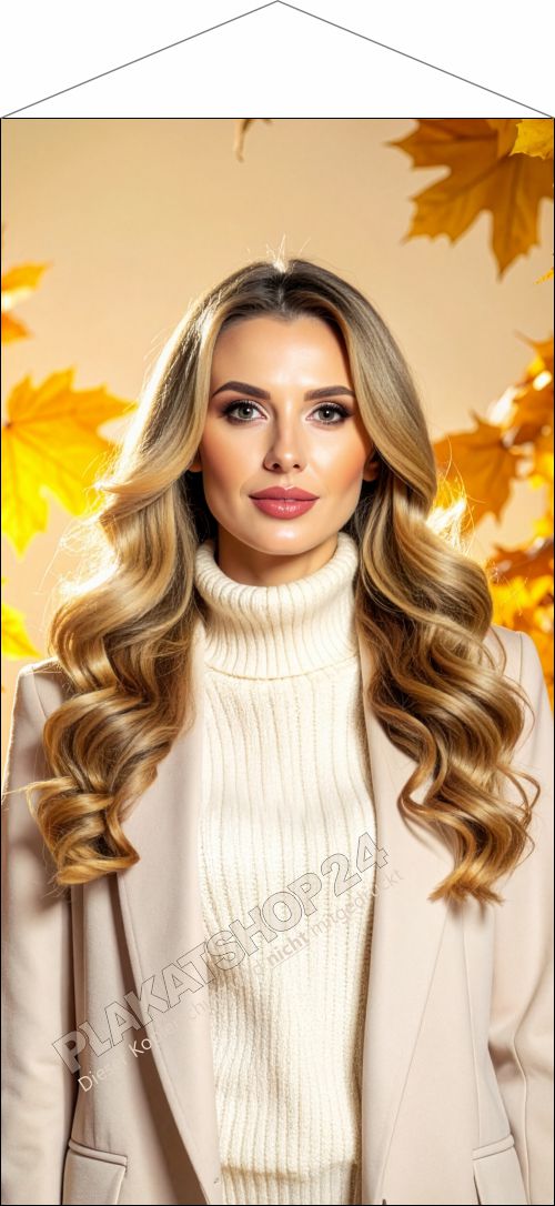 Textilbanner Friseurwerbung Herbst – Lichtdurchlässiges Werbebanner Damenmotiv nachhaltig Textilbanner Friseurwerbung Herbst – Lichtdurchlässiges Werbebanner Damenmotiv nachhaltig