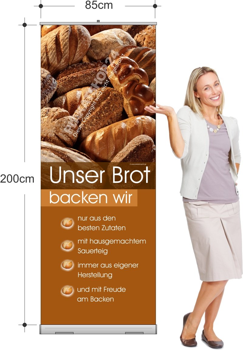 Rollup-Banner Motiv Unser Brot