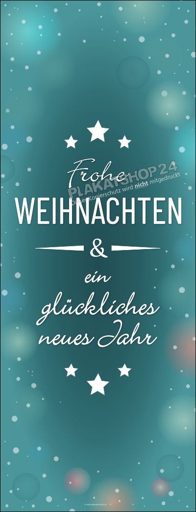 Türkisfarbener Dekobanner im Hochformat Frohe Weihnachten Türkisfarbener Dekobanner im Hochformat Frohe Weihnachten