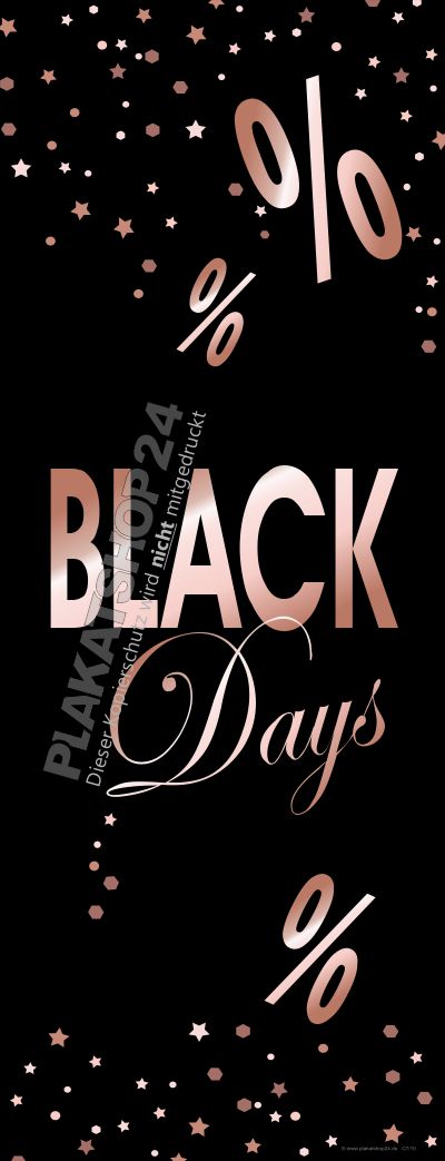 Werbeplane Black Days (Black Friday)