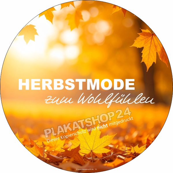 Folienaufkleber Herbstdeko für den Schuhladen