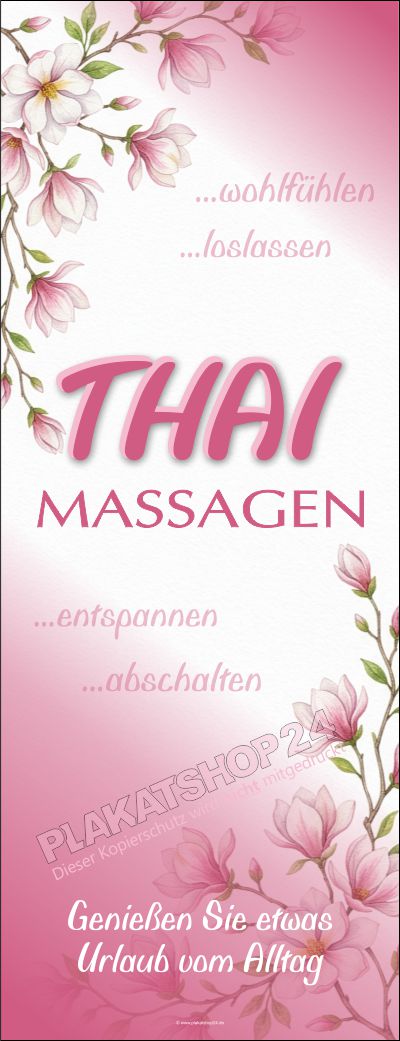 Schönes Massagebanner für Thaimassage