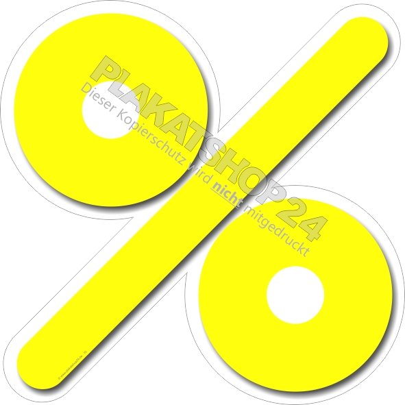 XA6904 Prozent-Aufkleber gelb