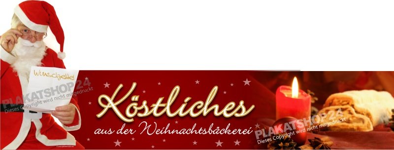 Schaufensterfolie für Weihnachtsschaufenster Bäckerei