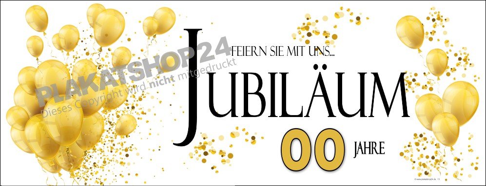Jubiläums-Banner im Querformat