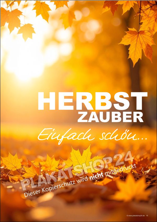 Plakat Herbstzauber Ladendekoration