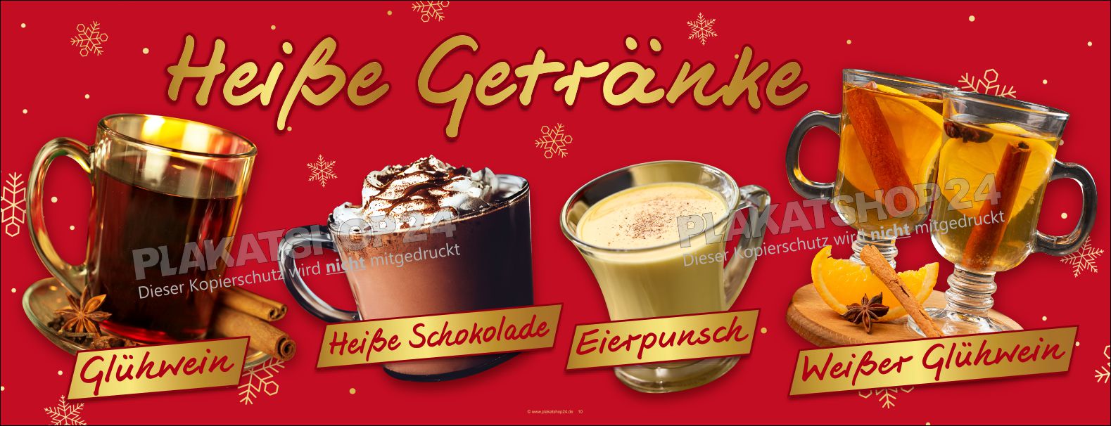 Werbebanner für Glühweinstand