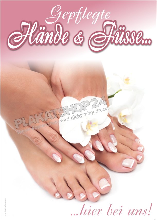 Werbeposter für Nagelstudio und Fußpflege-Salon