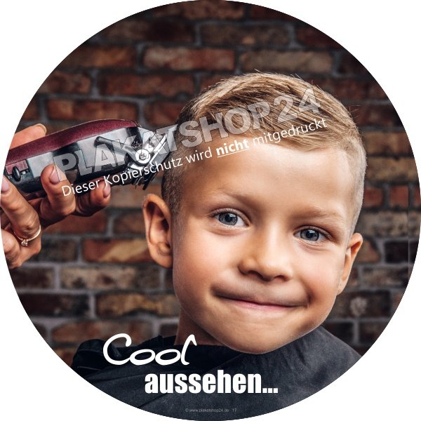 Werbefaukleber coole Kinderhaarschnitte