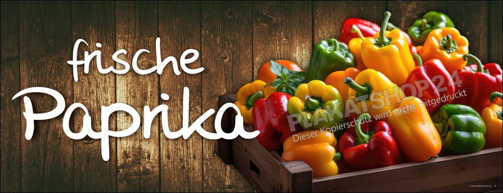 Werbeplane frische Paprika Werbeplane frische Paprika