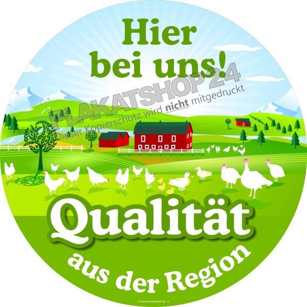 Aufkleber Qualität aus der Region