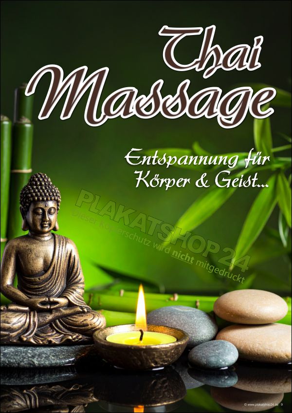 Thaimassage-Plakat für Schaufenster und Plakatständer