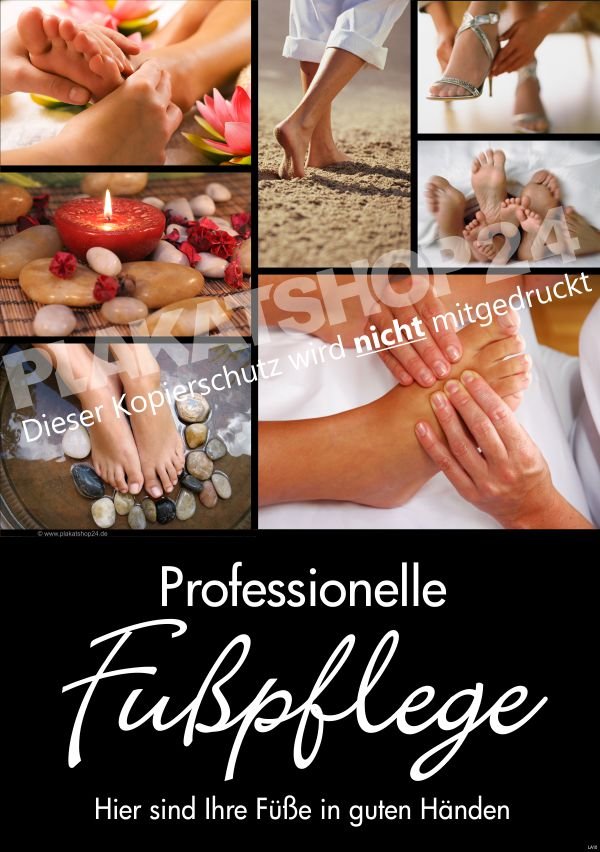 Werbeschild (Plakat) für professionelle Fußpflege