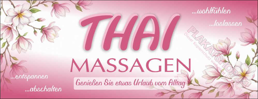 Werbebanner für Thaimassage
