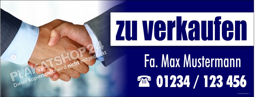 Werbeplane für den Verkauf von Immobilien