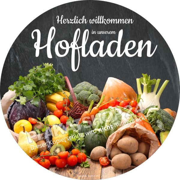 Aufkleber Obst / Gemüse Hofladen