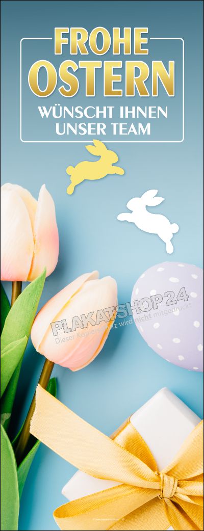 Dekobanner "Frohe Ostern" für alle Branchen geeignet