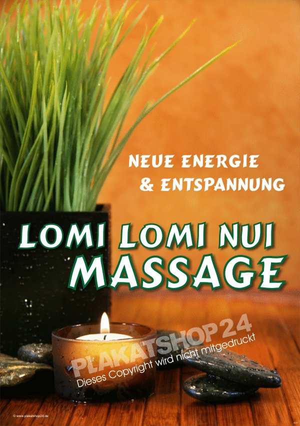Massageposter für Lomi Lomi Nui Massage