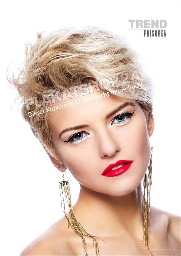Frisurenplakat Reklame für Haarstudio