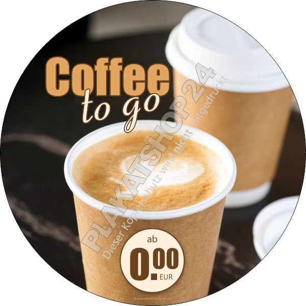 Kaffeeaufkleber Coffee to go
