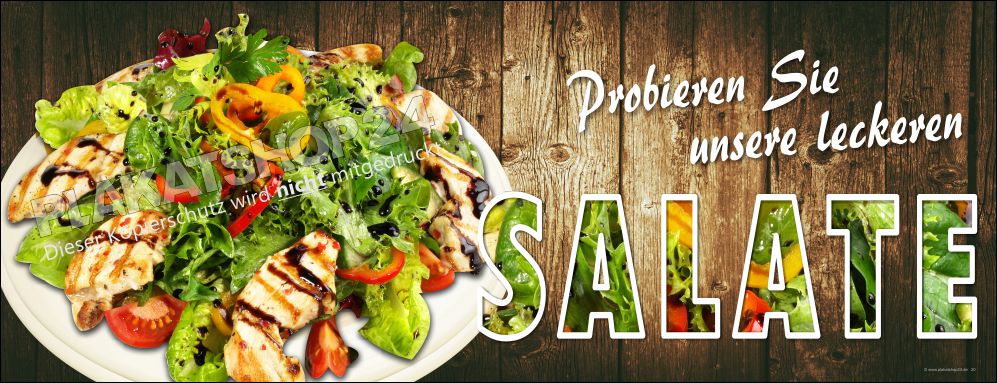 Gastronomie-Werbebanner für frische Salate
