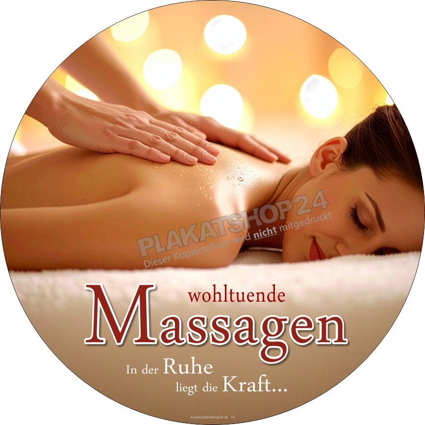 Fensterfolie für Massage-Werbung