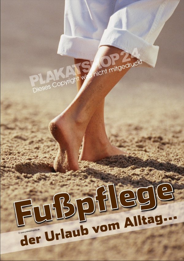 Werbeposter für Fußpflege z.B. für Dekoration