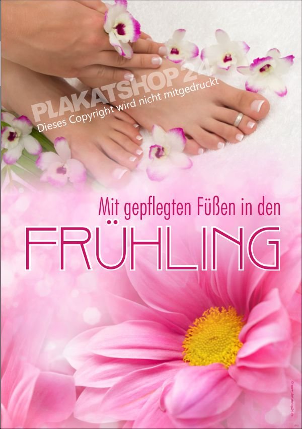 Fußpflege-Poster für die Frühlingsdekoration 