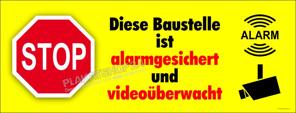 Banner Baustellenschutz Information