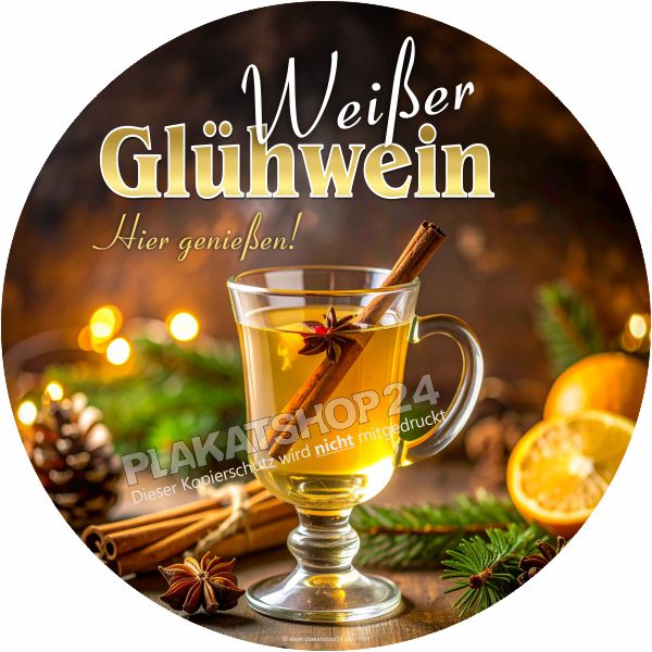 Werbefolie weißer Glühwein Werbefolie weißer Glühwein