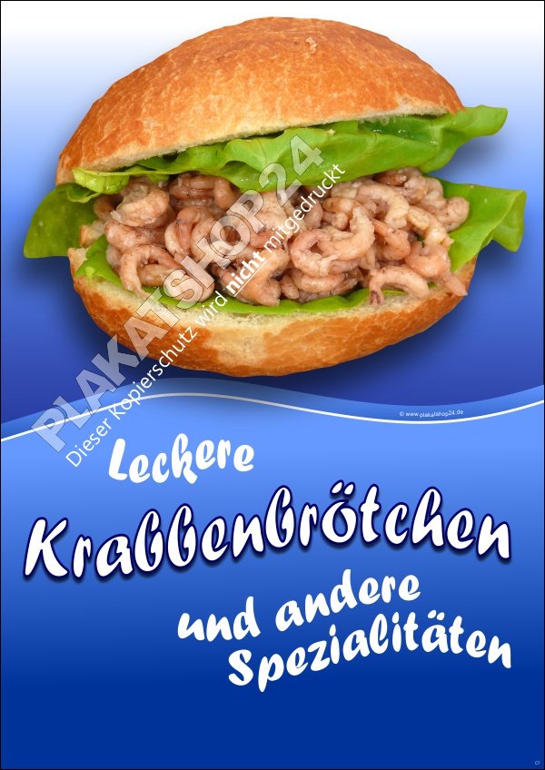 Plakat Krabbenbrötchen