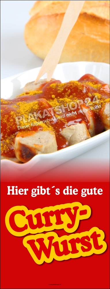 d99cded03d0511590d6a6aa83c0f9579 Currywurst-Werbebanner für den Imbissbetrieb