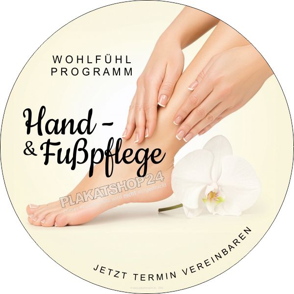 Schaufensterfolie Hand- und Fußpflege