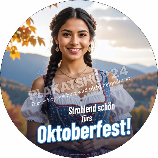 Klebefolie für Friseursalon zum Oktoberfest