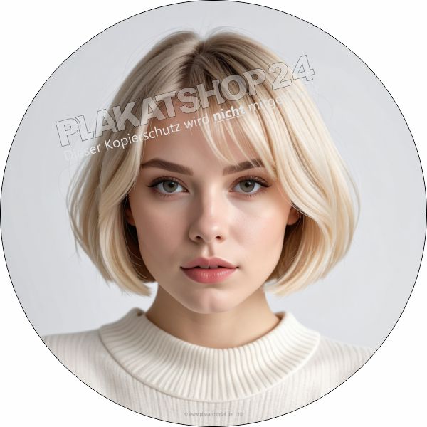Schaufensteraufkleber Blonde Bob Frisur Damen