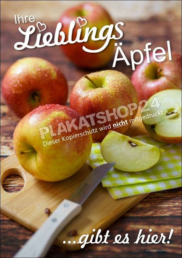 Werbeplakat Lieblingsäpfel Hofladen / Martkstand