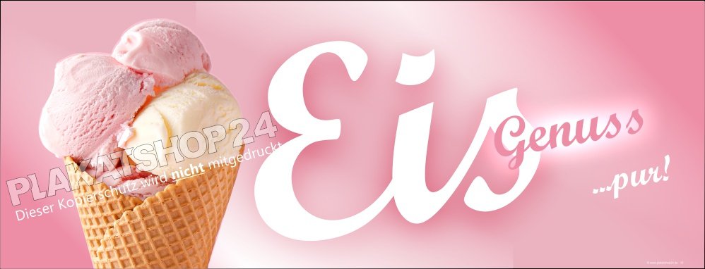 Günstiges Eisbanner in dezenten Rosétönen
